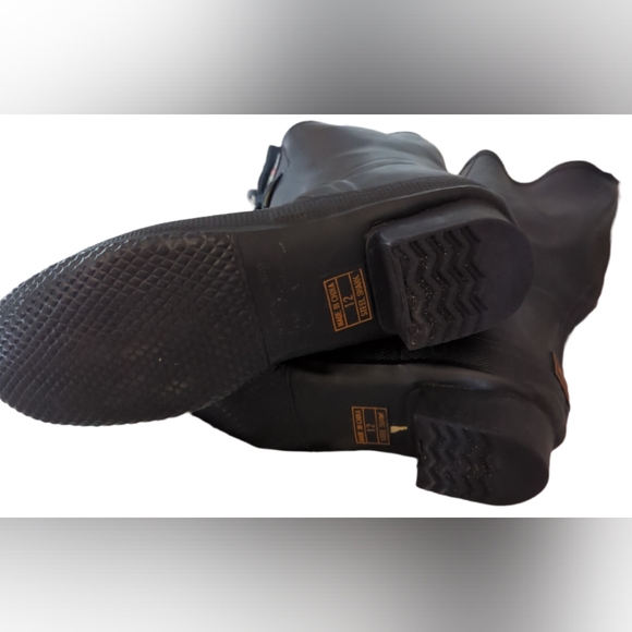 MISTY HARBOR BLACK RUBBER STEEL SHANK BOOTS SZ 12 - Picture 4 of 4